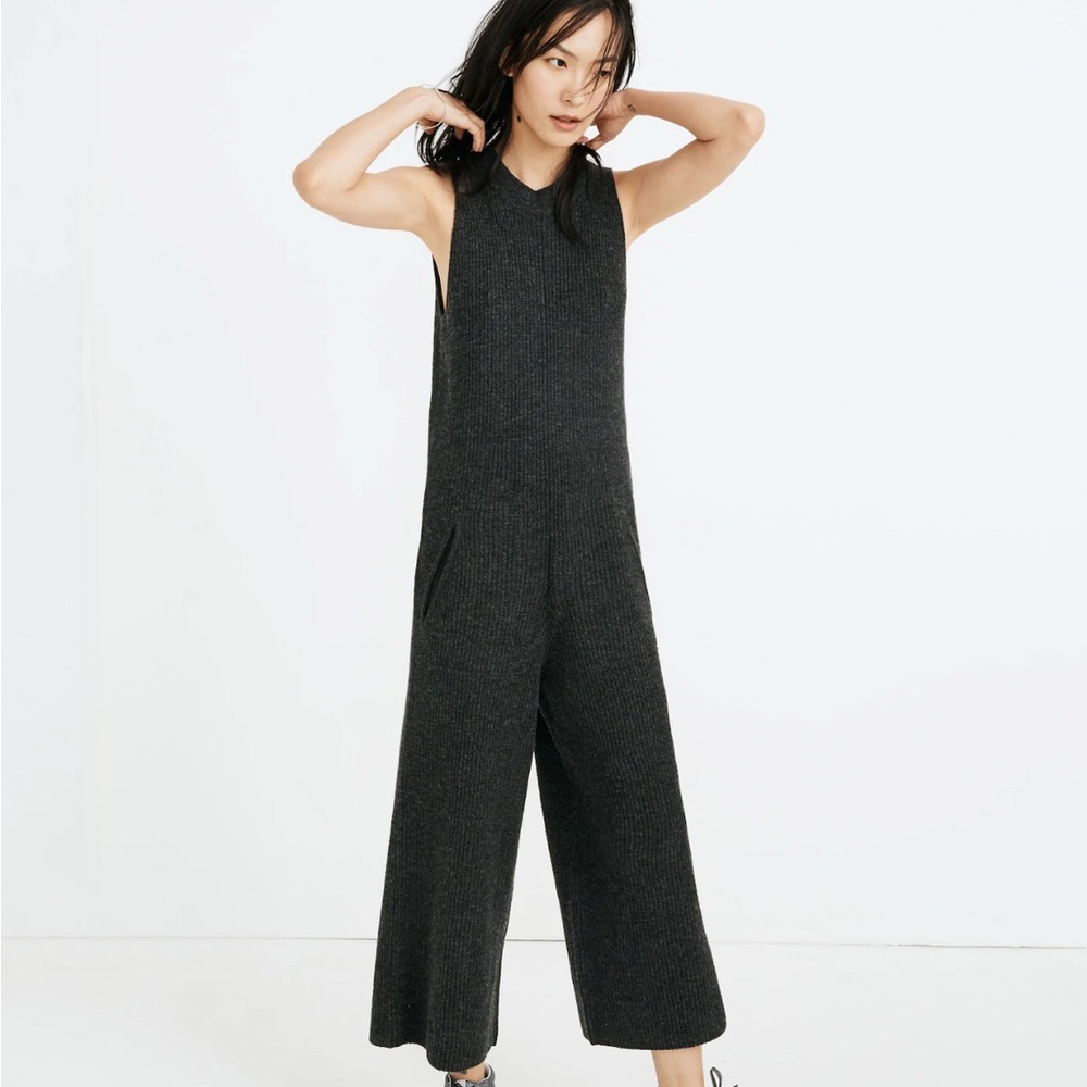 Sleeveless Charcoal Jumpsuit